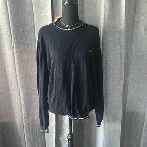 Geox Black and Gray Crewneck Sweater